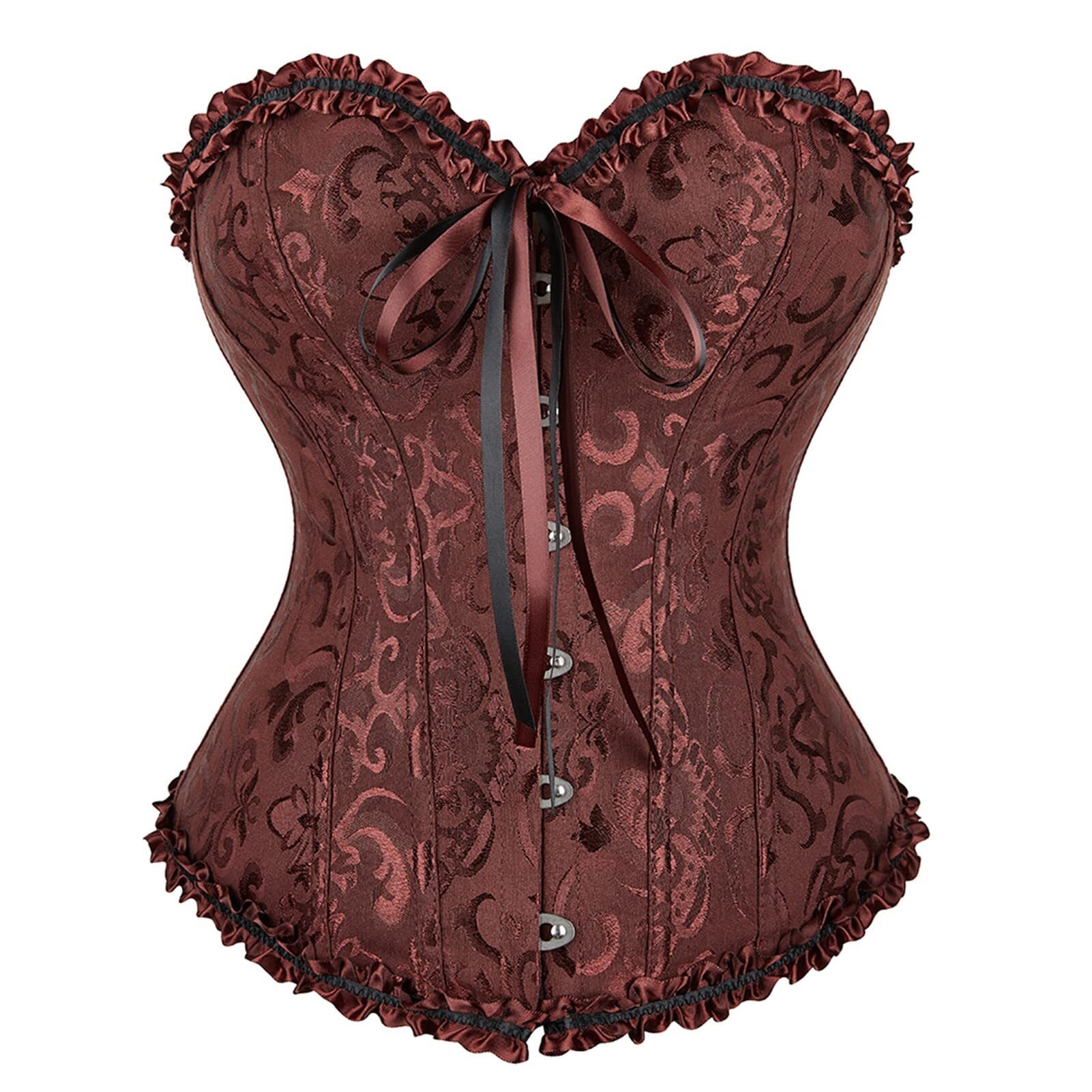 5984 Renaissance Corset Tops Brown Corsets Plus Size Halloween Costumes 5984 Renaissance Corset Tops Brown Corsets Plus Size Halloween Costumes
